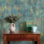 JiffDiff Vintage Metallic Peel and Stick Wallpaper Industrial Metallic Concrete - Image 8