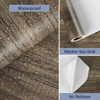 WESTICK Brown Wood Peel and Stick Countertop Wallpaper Waterproof Wood Contact - Image 8