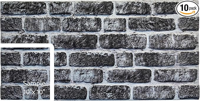 Dundee Deco 3D Wall Panels Faux Brick by DundeeDeco