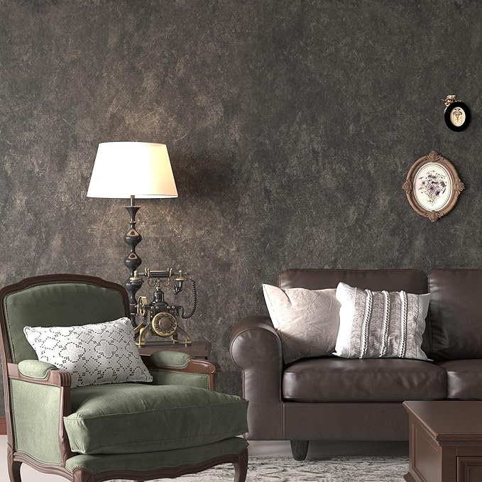 3yecao 31"×1181" Big Roll Large Size Wide Thick Dark Brown Tan Grey Concrete - Image 3