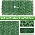 EverNture 48"x140" Grass Wall Panels, Artificial Grass Backdrop, Fake Greenery - Image 2