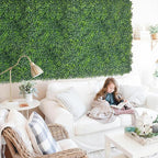Artificial Boxwood Panels: 20"x 20" 4-Layer Leaf UV-Protected Grass Wall - Image 2