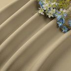 CUCRAF Beige Blackout Curtains 84 inch Length 2 Panels Set, Rod Pocket Room - Image 7