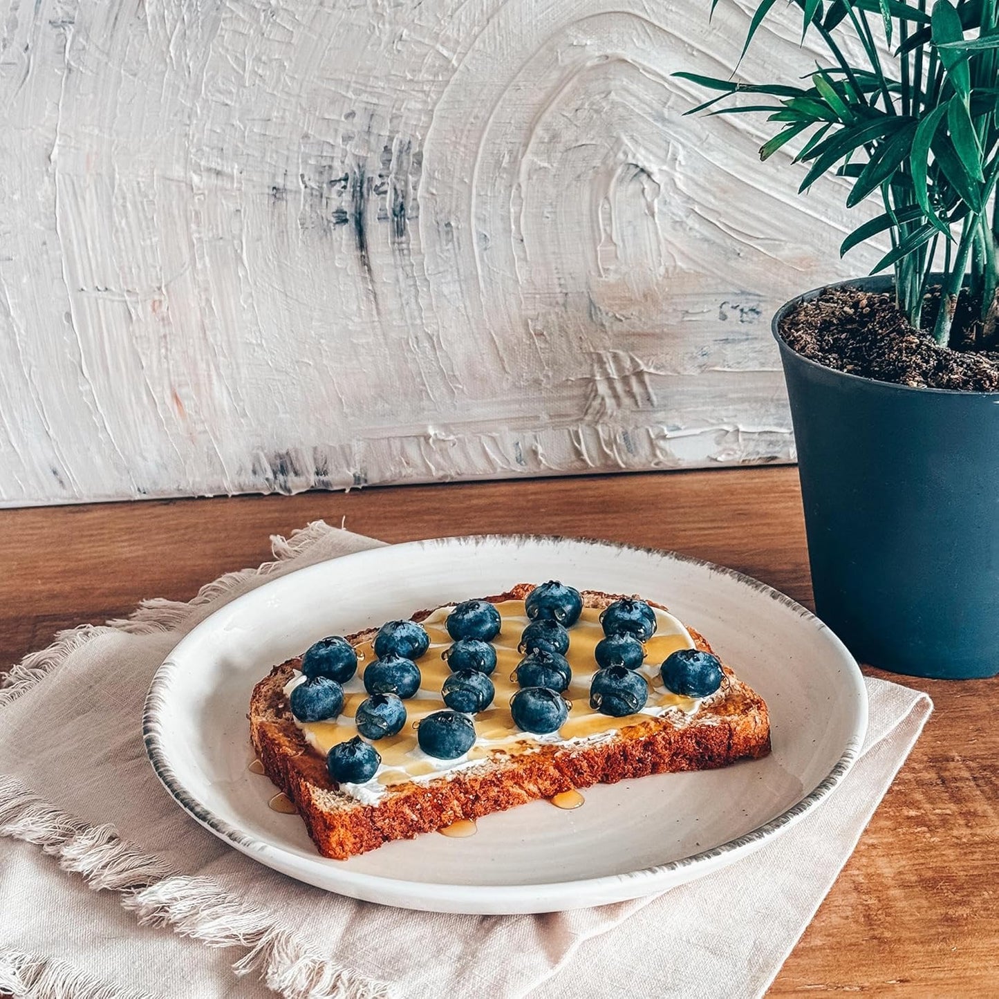 Mora Ceramic Helix Swirl Salad Plates Set of 6, 8in Spiral Porcelain Dish for Kitchen, Small Dinner, Lunch, Appetizer, Dessert, etc - Dishwasher, Microwave, Freezer, Oven Safe Dishware - Snowy White