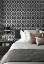 17.7" x 78" Peel and Stick Wallpaper Black Wallpaper - Image 5