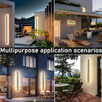 2Pack 23.6inch Long Outdoor Modern LED Wall Light, 18W Waterproof IP65 Warm - Image 7