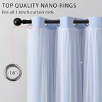XiDi Light Blue Curtains for Bedroom, Girls Room Blackout Curtains, Kids Room - Image 2