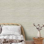 Rugreat Textured Grasscloth Wallpaper Peel and Stick 472inL 17.3inW Beige - Image 4