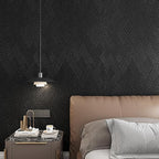Decotalk 30"x120" Textured Peel and Stick Wallpaper Black Geometric - Image 2