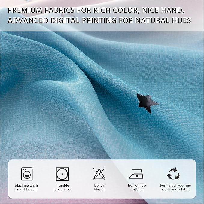 XiDi Purple Curtains for Bedroom, Curtain for Kids Room - Image 3
