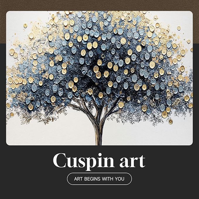Framed Square Tree of Life Wall Art, Minimalist Elegant Luxury Abstract Tree - Image 7