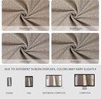 IGEMAEVE Linen Blackout Curtains 84 Inch Length 2 Panels Set, 100% Black Out - Image 5