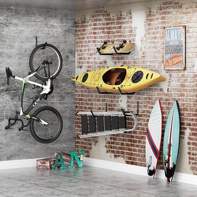 niffgaff Heavy Duty Garage Storage Hooks - 120 LB Capacity Wall Mounted Rack - Image 8