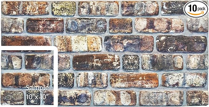 Dundee Deco 3D Wall Panels Faux Brick by DundeeDeco