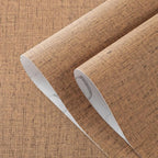 Brown Contact Paper Textured Beige Grasscloth Wallpaper Peel and Stick - Image 7