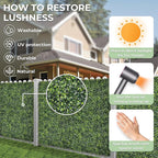 Artificial Boxwood Backdrop Roll: 60"x120" UV-Anti Greenery Faux Grass Hedge - Image 4