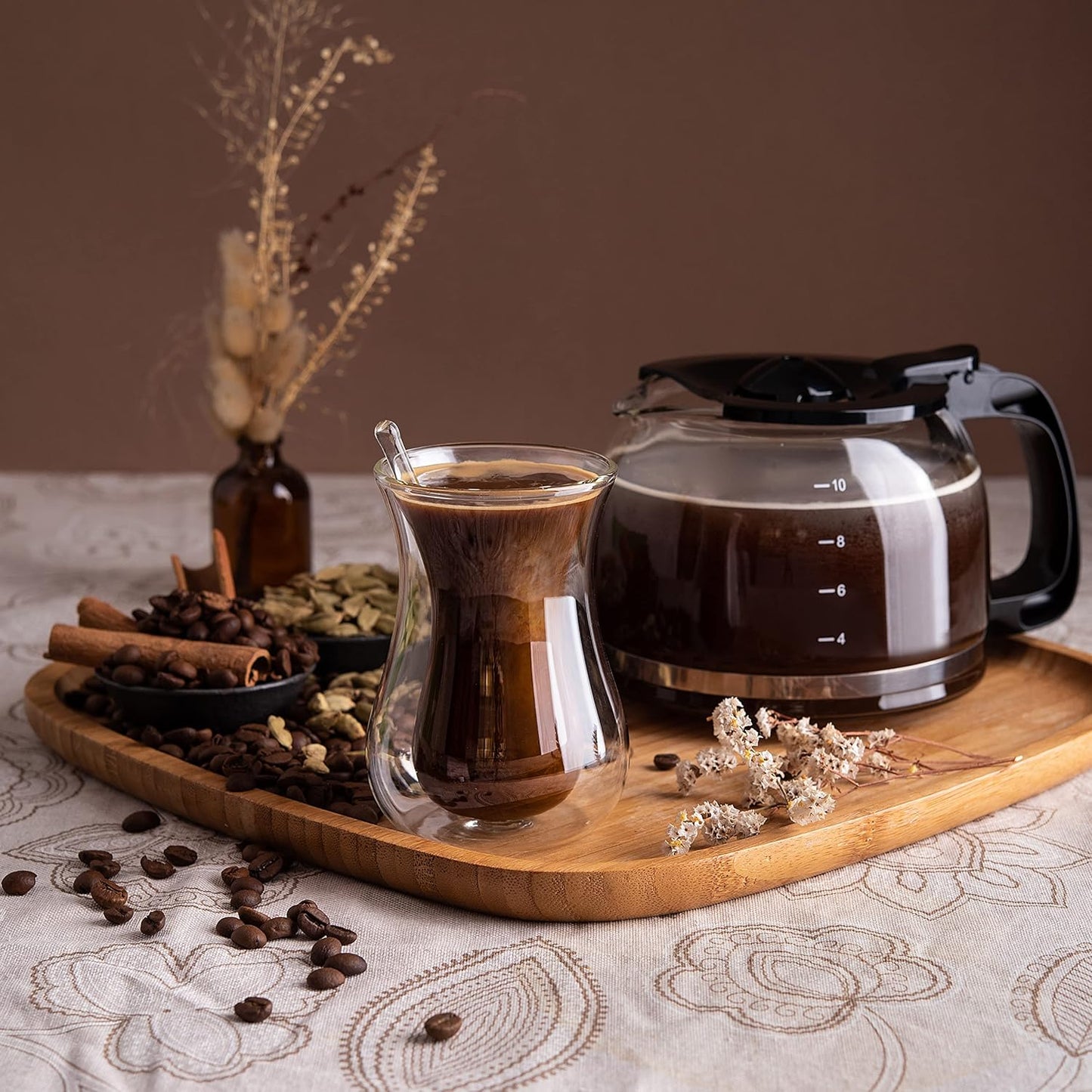 Mixpresso 10-Cup Drip Coffee Maker, Black Coffee Pot With Reusable Filter