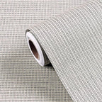 FunStick 24"x200" Grey Grasscloth Peel and Stick Wallpaper by FunStick