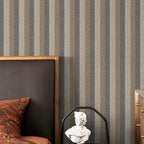 Simon&Siff Textured Fabric Wallpaper Peel and Stick 17.3"x120" Beige/Brown/Grey - Image 3