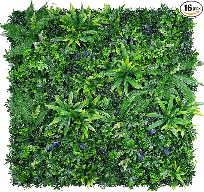 Yangrass 16pcs 20''x20'' Grass Wall Panels, Artificial Hedge Panels Greenery by LivingGreenEveryDayShine