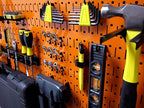 Wall Control Pegboard 16in x 32in Horizontal Orange Metal Pegboard Tool Board - Image 2