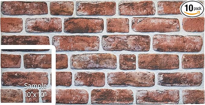 Dundee Deco 3D Wall Panels Faux Brick by DundeeDeco