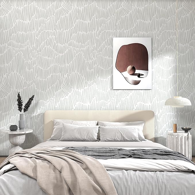 Theper Green Wallpaper 17.3"×118" Modern Striped Wall Paper Peel and Stick - Image 4