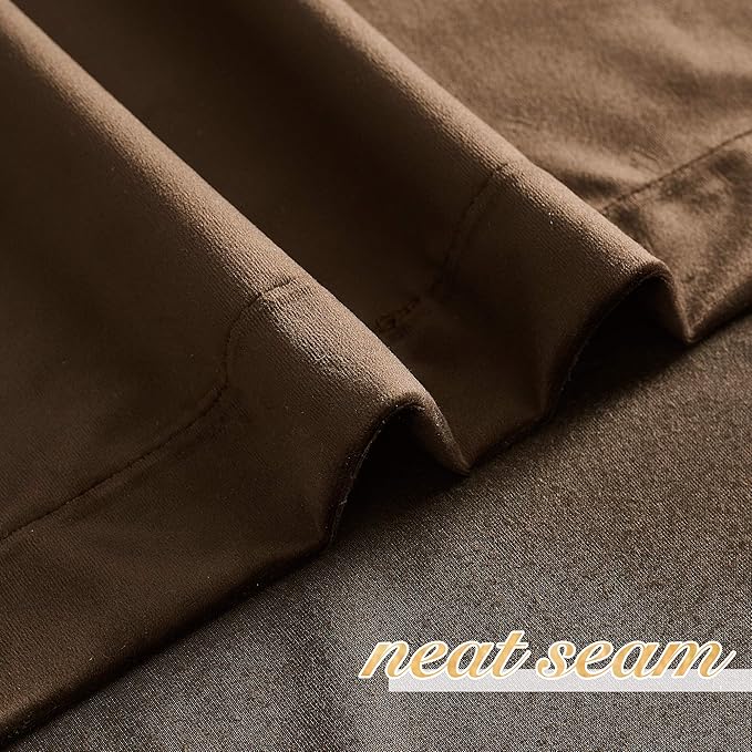 NICETOWN Thermal Insulated Brown Velvet Curtains, Sound Reducing Heavy Matt - Image 5