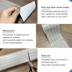 TIANLDD 27 FT Wood Grain Wallpaper Border, Removable Waterproof Mirror Border - Image 2