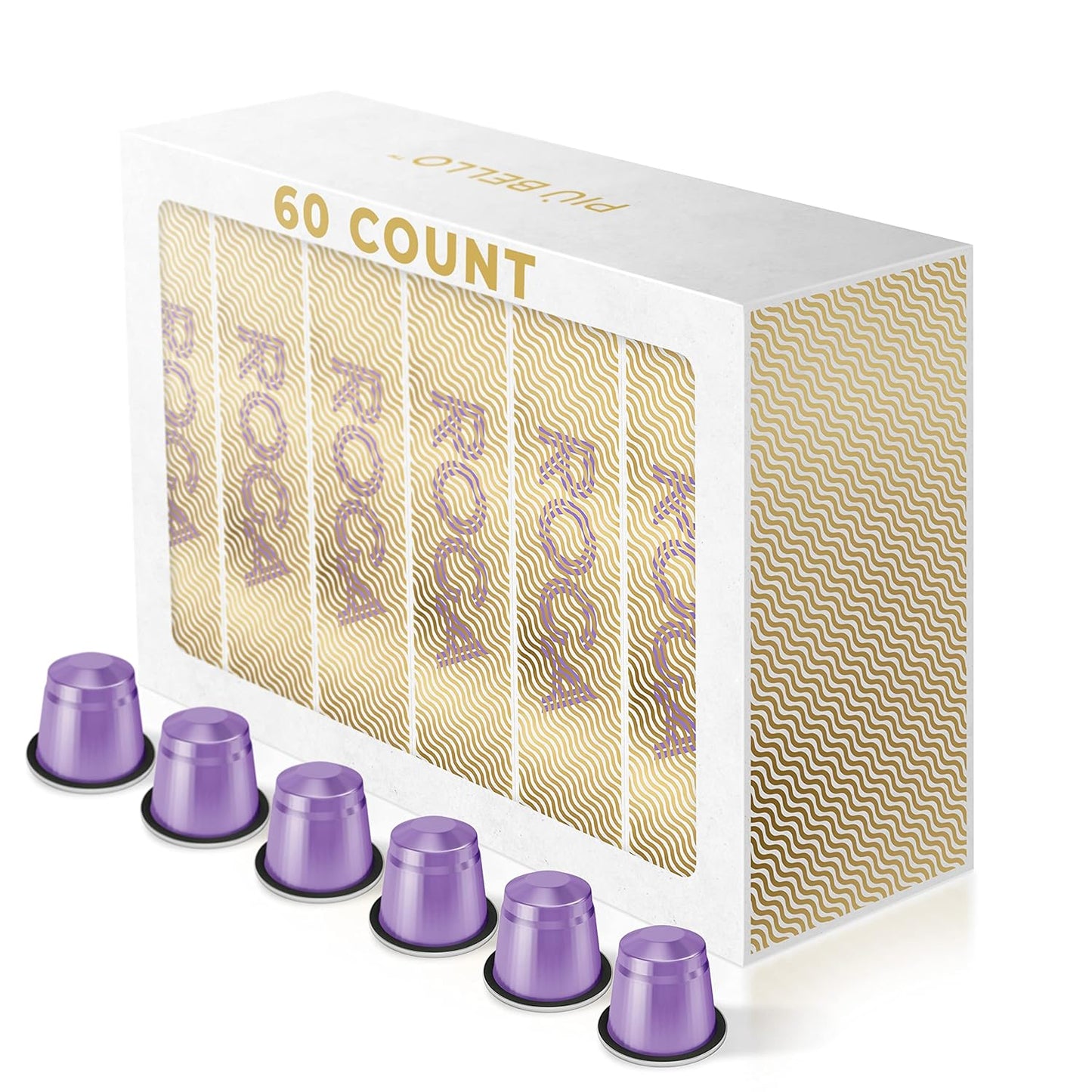 Piu Bello Roga Espresso Coffee Pods for Nespresso Original Machines – Compatible Capsules Pack – Rich & Balanced Taste – Strong Italian Espresso Flavor – Kosher Certified (60 Count, Single Flavor)