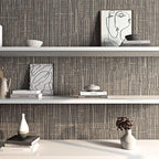 FunStick 24"x394" Grasscloth Wallpaper Textured Woven Taupe Brown Grass Cloth - Image 7