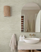 Rugreat Textured Grasscloth Wallpaper Peel and Stick 240inL 17.3inW Beige - Image 6