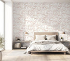 Timeet Floral Peel and Stick Wallpaper White and Pink Vintage Contact Paper 16" - Image 9