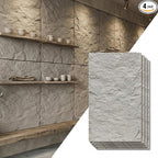VooBang 4 Pack 3D Wall Panels, Lava Rock Molten Texture PU Wall Panels by VooBang