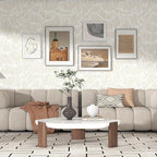 Theper Beige Peel and Stick Wallpaper Boho 17.3"×118" Modern Striped Removable - Image 4