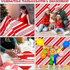 Kochorie 100 Ft x 54 Inch Christmas Candy Cane Striped Tablecloth Roll - Image 7
