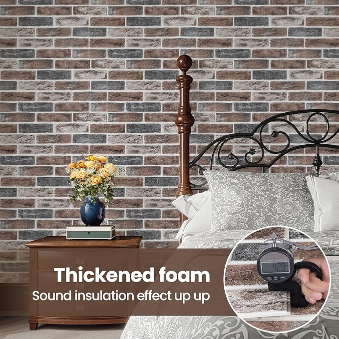 20 PCS 3D Wall Panels Brick Peel and Stick 26.7"x13.4" - Image 6