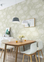 Safiyya Peel and Stick Wallpaper Faux Grasscloth Floral Contact Paper Beige - Image 4