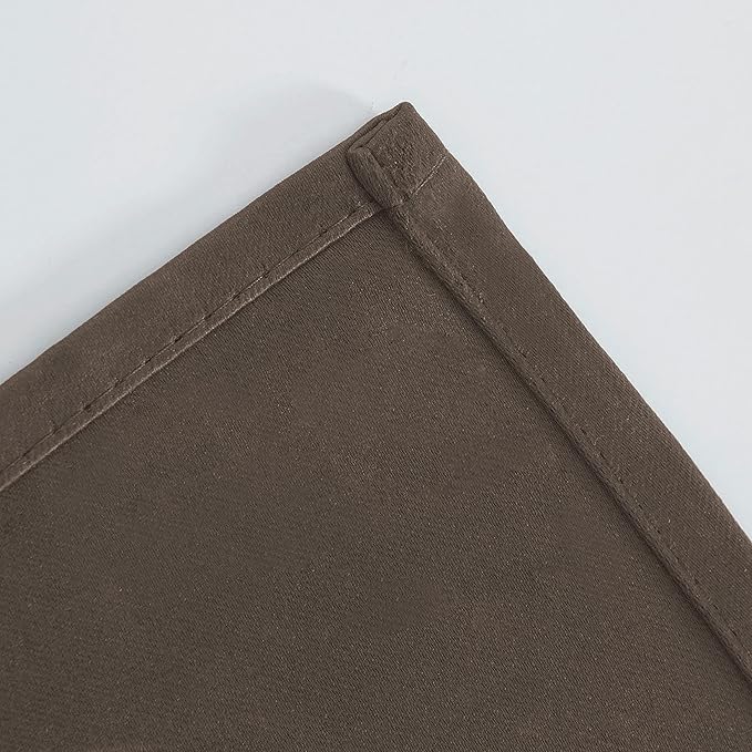 LEMOMO Chocolate Brown Thermal Blackout Curtains/38 x 84 Inch/Set of 2 Panels - Image 8