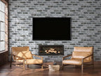 Guvana 17.3"×472.4" Brick Wallpaper Peel and Stick Wallpaper Grey Removable - Image 7