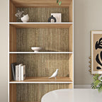 Livelynine 15.8x394 Luxury Gold Textured Wallpaper Peel and Stick Grass Cloth - Image 6