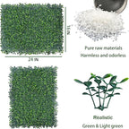 ODTORY Artificial Boxwood Hedge Wall Panels, 24 X 16 in 12P UV-Anti Faux - Image 2