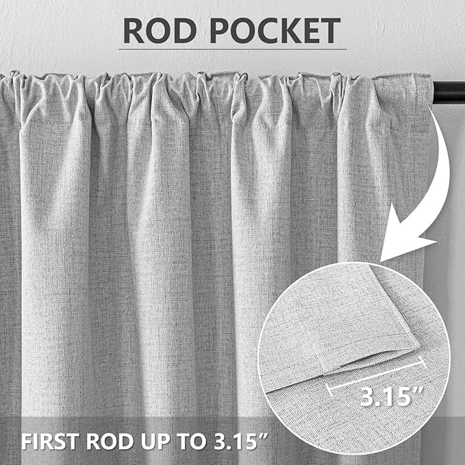 IGEMAEVE 100% Blackout Curtains 90 Inches Long - Image 4