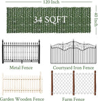 Artificial Ivy Privacy Fence Screen:120 "x 40" Anti-Ultraviolet Artificial - Image 2