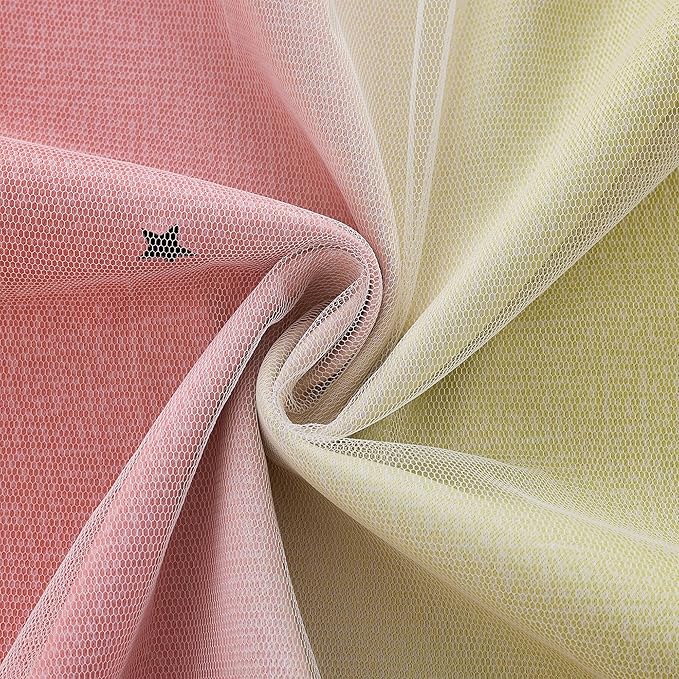 XiDi Yellow Curtains for Bedroom Decor Blackout Pink Curtains for Girl Kids - Image 7