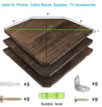 Joiishom Wood Corner Wall Shelves Set of 2, Solid Wood Corner Floating Shelves - Image 3