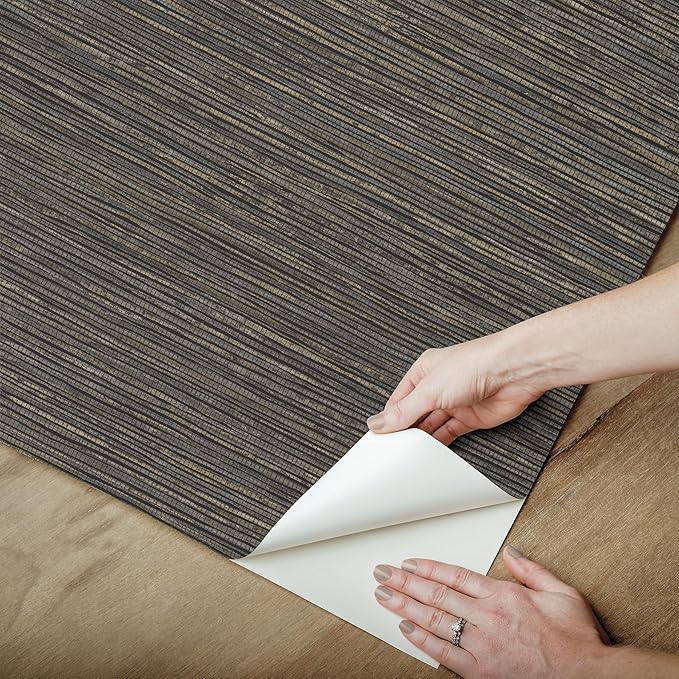 RoomMates Dimensional Grasscloth Peel and Stick Wallpaper, RMK12685PLW - Image 7