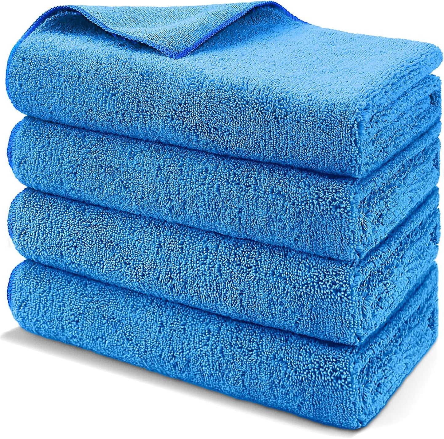 HOMEXCEL Professional Large Microfiber Car Drying Towels 2 Pack, Lint Free, Scratch Free, Highly Absorbent Drying Towel for Cars, SUVs, RVs, Trucks, and Boats,31" x 24",Blue