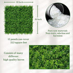 ODTORY Artificial Plants Hedge Wall Panels：20x20 Inch 12P UV-Anti Greenery - Image 2