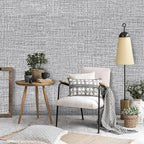 Grey Grasscloth Peel and Stick Wallpaper 17.3"x300" Faux Linen Textured Contact - Image 5